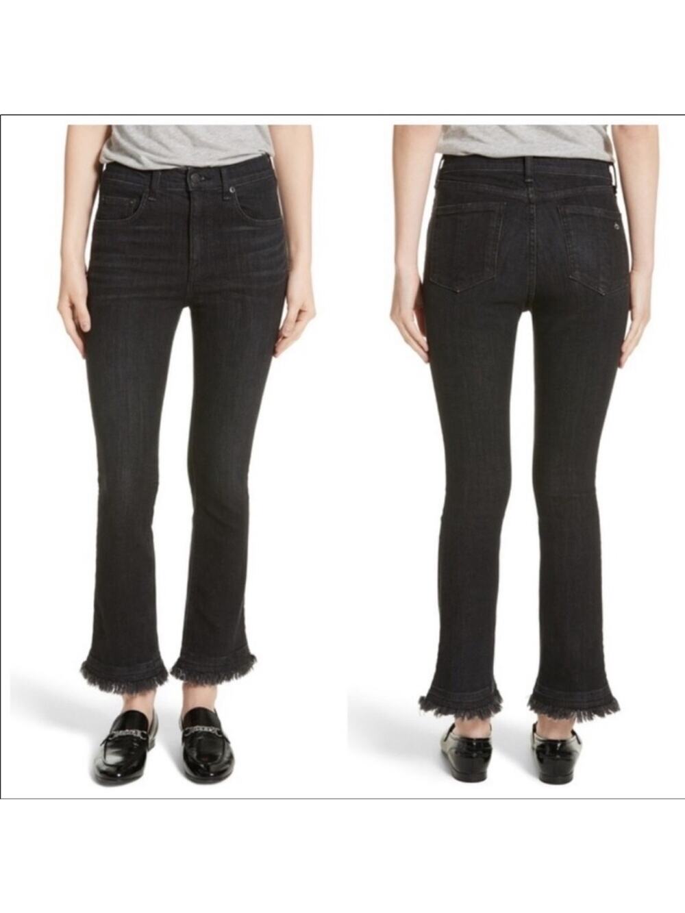 Rag & Bone | Hana High Waist Flare Raw Hem